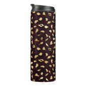 Design der Burgund-Gold-Leopard-Serie 8 Thermosbecher (Nach rechts gedreht)