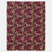 Design der Burgundy- und Gold Leopard-Serie 12 Fleecedecke (Vorderseite)