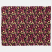 Design der Burgundy- und Gold Leopard-Serie 12 Fleecedecke (Vorderseite (Horizontal))