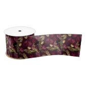 Design der Burgundy- und Gold Leopard-Serie 12 Satinband (Spule)