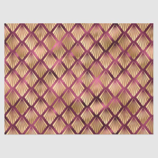 Design der Burgundy- und Gold Leopard-Serie 15 Seidenpapier (Vorderseite)