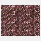 Design der Burgundy- und Gold Leopard-Serie 1 Fleecedecke (Vorderseite (Horizontal))
