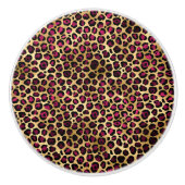 Design der Burgundy- und Gold Leopard-Serie 2 Keramikknauf (Vorderseite)
