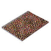 Design der Burgundy- und Gold Leopard-Serie 2 Notizblock (Linke Seite)