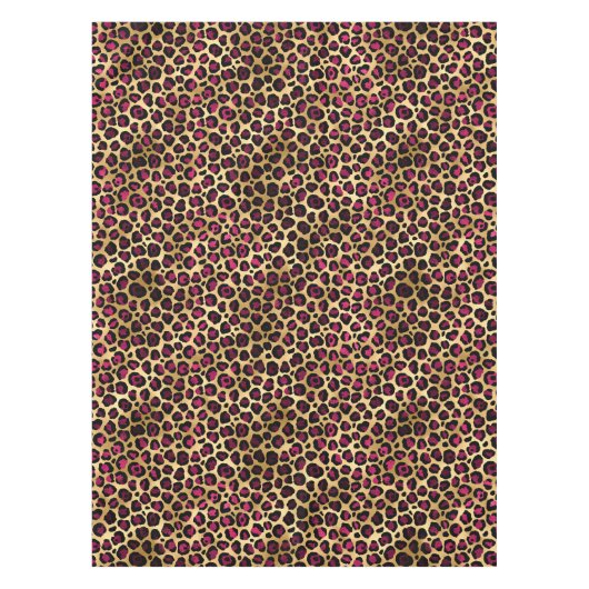 Design der Burgundy- und Gold Leopard-Serie 2 Tischdecke (Vorderseite)