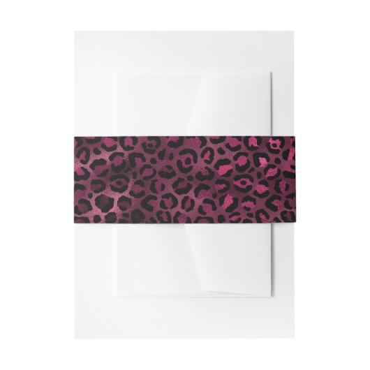 Design der Burgundy- und Gold Leopard-Serie 9 Einladungsbanderole (Vorderseite Beispiel)