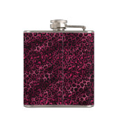 Design der Burgundy- und Gold Leopard-Serie 9 Flachmann (Rückseite)