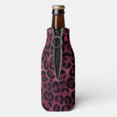 Design der Burgundy- und Gold Leopard-Serie 9 Flaschenkühler (Flasche Rückseite)