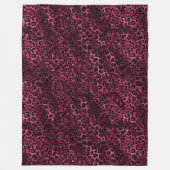 Design der Burgundy- und Gold Leopard-Serie 9 Fleecedecke (Vorderseite)