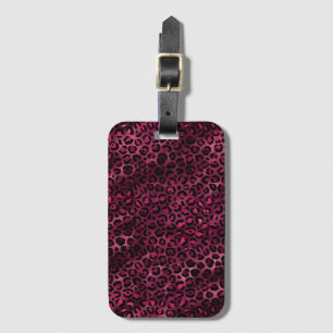 Design der Burgundy- und Gold Leopard-Serie 9 Gepäckanhänger