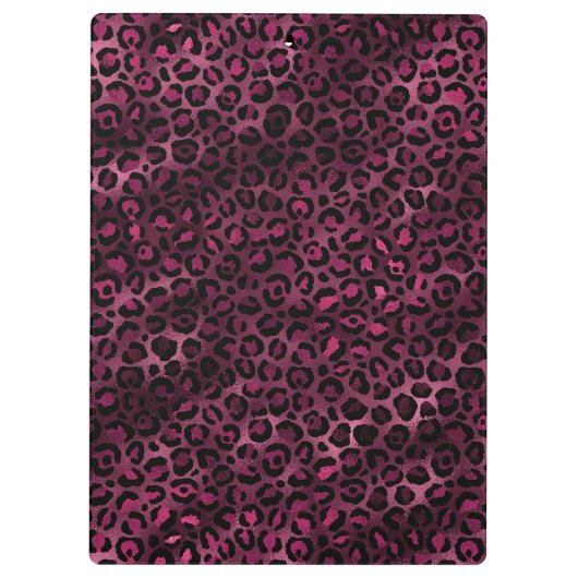 Design der Burgundy- und Gold Leopard-Serie 9 Klemmbrett (Rückseite)