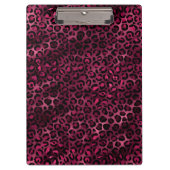 Design der Burgundy- und Gold Leopard-Serie 9 Klemmbrett (Vorderseite)