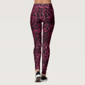 Design der Burgundy- und Gold Leopard-Serie 9 Leggings (Rückseite)