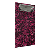 Design der Burgundy- und Gold Leopard-Serie 9 Mini Klemmbrett (Schrägansicht)