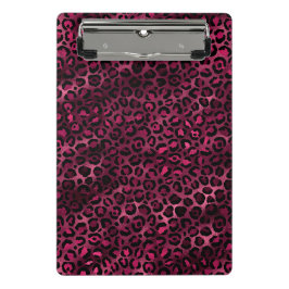 Design der Burgundy- und Gold Leopard-Serie 9 Mini Klemmbrett