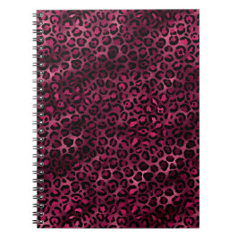 Design der Burgundy- und Gold Leopard-Serie 9 Notizblock