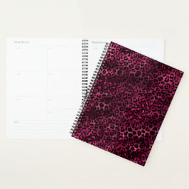 Design der Burgundy- und Gold Leopard-Serie 9 Planer
