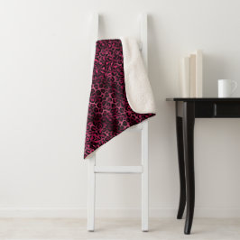 Design der Burgundy- und Gold Leopard-Serie 9 Sherpadecke