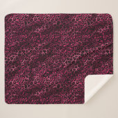 Design der Burgundy- und Gold Leopard-Serie 9 Sherpadecke (Vorderseite (Horizontal))