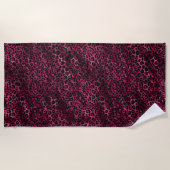 Design der Burgundy- und Gold Leopard-Serie 9 Strandtuch (Vorderseite)