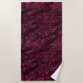 Design der Burgundy- und Gold Leopard-Serie 9 Strandtuch