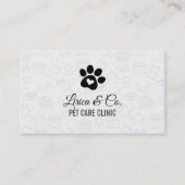 Design der Business Card für die White & Blue Pet Visitenkarte (Vorderseite)