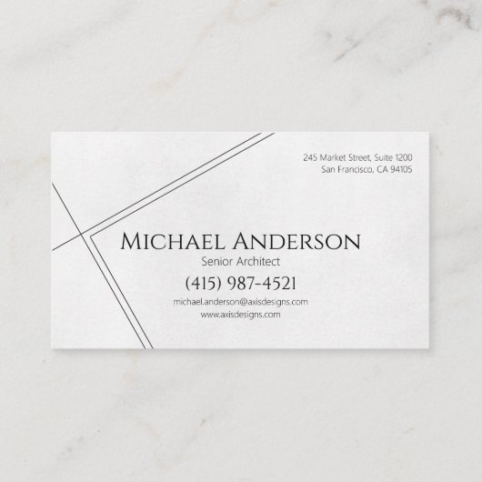 Design der Business Card für moderne Architektur Visitenkarte (Rückseite)