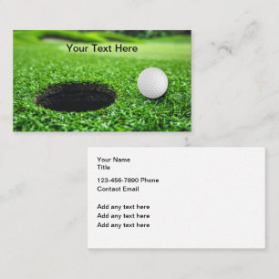 Design der Business Cards für Golfplätze Visitenkarte