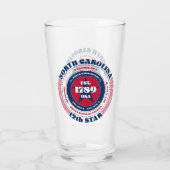 Design der Circular Typografy North Carolina Glas (Rückseite)