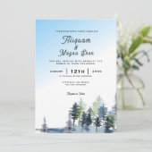 Design der Classic Winter Wedding Invitations Card Einladung (Stehend Vorderseite)
