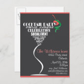 Design der Cocktail-Party Einladung (Vorne/Hinten)