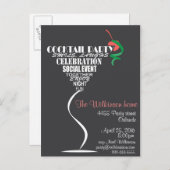 Design der Cocktail-Party Einladung (Vorne/Hinten)