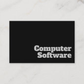 Design der Computersoftware auf Fettdruck und Lösc Visitenkarte (Vorderseite)