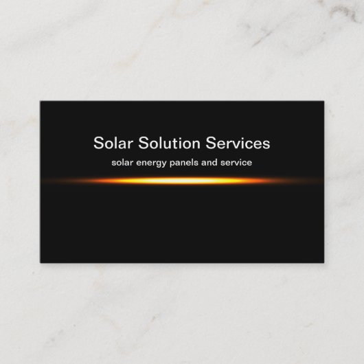 Design der coolsten Solarenergiesysteme Visitenkarte (Vorderseite)