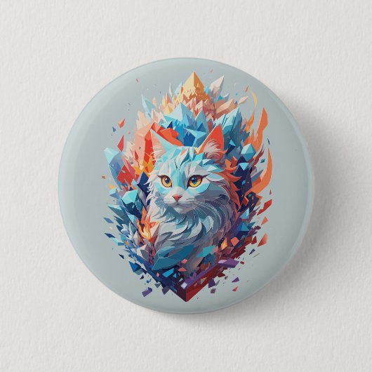 Design der Creative Fire and Ice Cat Button (Vorderseite)