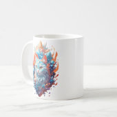 Design der Creative Fire and Ice Cat Kaffeetasse (Vorderseite Links)