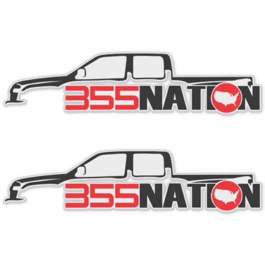 Design der Crew 355Nation Aufkleber (Vorderseite)