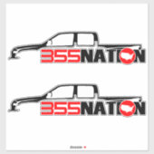 Design der Crew 355Nation Aufkleber (Blatt)