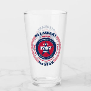 Design der Delaware-Kreislauf-Typografie Glas