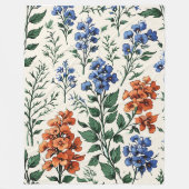 Design der Delphinium-Blume, botanische Eleganz Fleecedecke (Vorderseite)