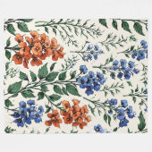 Design der Delphinium-Blume, botanische Eleganz Fleecedecke (Vorderseite (Horizontal))