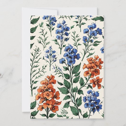 Design der Delphinium-Blume, botanische Eleganz Save The Date (Vorderseite)