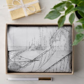 Design der Digital-Karte Schwarz/Weiß 10 Seidenpapier (Geschenk)