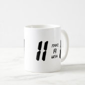 Design der digitalen Uhr 11:11 Kaffeetasse (VorderseiteRechts)