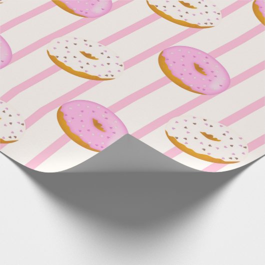 Design der Donut-Serie 3 Geschenkpapier (Ecke)
