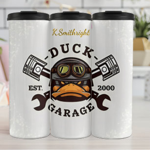 Design der Duck Garage Mechanic Thermosbecher