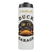 Design der Duck Garage Mechanic Thermosbecher (Vorderseite)
