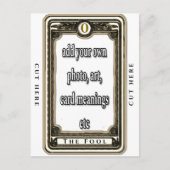 Design der dummen Tarot-Karte Postkarte (Vorderseite)