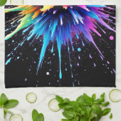 Design der dynamischen Farbexplosion Geschirrtuch (Gefaltet)