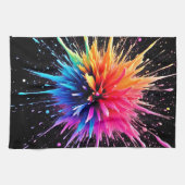 Design der dynamischen Farbexplosion Geschirrtuch (Horizontal)